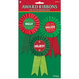 Amscan 129519 Ugly Sweater Contest Award Ribbons (3 Count)