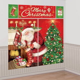 Amscan 129527 Magical Christmas Scene Setter Wall Decorating Kit (Each)