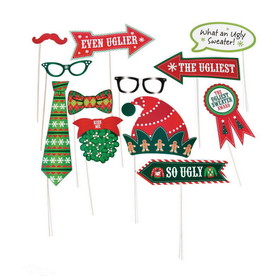 Fun Express 305771 Ugly Sweater Photo Stick Props (12) - NS