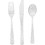 Unique Industries 129592 Silver Glitter Cutlery (18) - NS