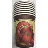 Ruby Slipper Sales 306023 Thanksgiving 9oz Paper Cups (8) - NS