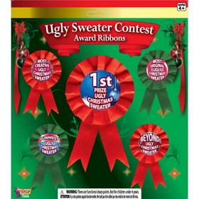 Ruby Slipper Sales BB75595 Ugly Sweater Award Ribbons (5) - NS