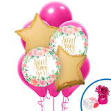 BIRTH9999 130546 Floral Baby Girl Balloon Bouquet - NS