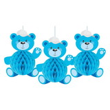 Ruby Slipper Sales 130773 It's A Boy Honeycomb Bears (3) - NS