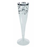 Ruby Slipper Sales 307051 Silver Confetti Champagne Flutes (6) - NS