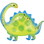 307168 32" Brontosaurus Shp - Pkg Foil Balloon