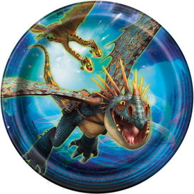 Unique Industries 131665 How to Train Your Dragon 7" Plate (8) - NS