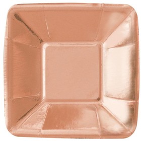 Unique Industries BB53277 Rose Gold 5" Square Appetizer Plate (8) - NS
