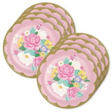134667 Floral Tea Party Lunch Plate (24) - NS