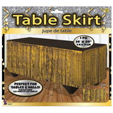 Ruby Slipper Sales BB134466 Gold Tinsel Table Skirt - NS