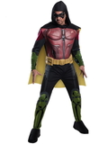 Ruby Slipper Sales R884822 Muscle Chest Robin Mens Arkham Costume - XL