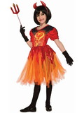 Ruby Slipper Sales F82219 Little Devil Flames Sublimation Costume for Kids - S