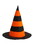Ruby Slipper Sales F83776 Striped Witch Hat - Orange and Black Accessory - OS