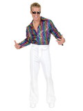 Ruby Slipper Sales CH01952 Rainbow Swirl Disco Shirt for Men - XS