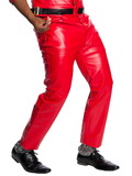 Ruby Slipper Sales CH02020RD Adult Red Pleather Jeans - NS