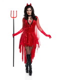 CH03056 Ruby Slipper Sales CH03056 Womens Red Hot Devil Costume, XS