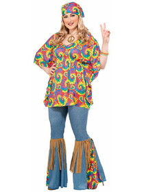 Ruby Slipper Sales Plus Size Hippie Girl Adult Costume - PLUS