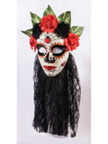 Ruby Slipper Sales F74362 Black Lace Senora Day of the Dead Mask - OS