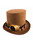 Ruby Slipper Sales F75327 Brown Steampunk Hat with Goggles - OS