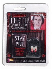 Ruby Slipper Sales F64393 Vampire Fangs with Blood - OS