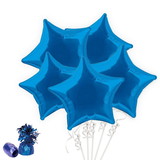 BBKITSTAR11 Royal Blue Star Balloon Bouquet Kit - NS