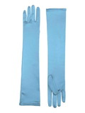 Ruby Slipper Sales F67686 Long Satin Gloves-Light Blue - NS