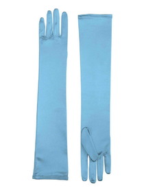 Ruby Slipper Sales F67686 Long Satin Gloves-Light Blue - NS