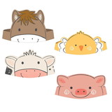 Amscan BB140206 Barnyard Birthday Paper Character Crowns (8)