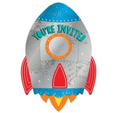 Amscan BB140239 Blast Off Birthday Postcard Invitations (8)