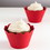 Ruby Slipper Sales PY140002 Red Scalloped Cupcake Wrapper (12) - NS