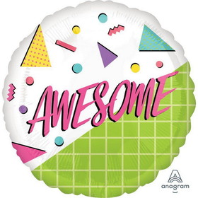 Mayflower Distributing PY140103 Awesome Party 90's 18" Foil Balloon - NS