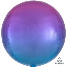 Mayflower Distributing PY140462 Ombre 16" Orbz Balloon - Red/Blue - NS