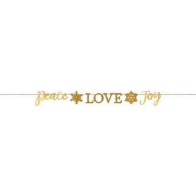 Amscan PY140679 Peace Love Joy Holiday Banner - NS