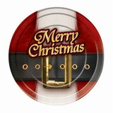 Ruby Slipper Sales PY140720 Santa's Belt Christmas Dessert Plates (8) - NS