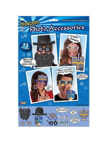 Ruby Slipper Sales PY140726 Chanukah 13pc. Photo Booth Accessories - NS