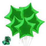BIRTH9999 BBKITSTAR4 Green Star Balloon Bouquet Kit - NS