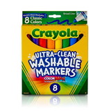 Crayola PY159001 Crayola 8ct. Ultra-Clean Washable Markers, Classic