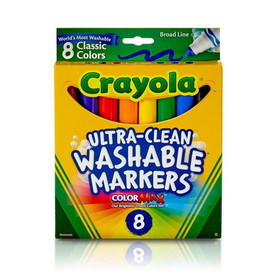 Crayola 627582 Crayola 8ct. Ultra-Clean Washable Markers, Classic - NS