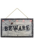 Sunstar Industries SI61510 18.5 Inch Wide Animated Light Up Beware Sign - NS