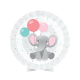 Creative Converting PY162883 Pink Elephant Birthday Paper Fan Centerpiece