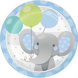 Creative Converting PY162889 Blue Elephant Birthday Dessert Plates (8)