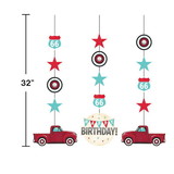 Creative Converting PY163091 Vintage Truck Hanging Decorations