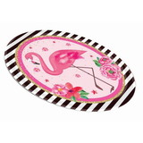 Ruby Slipper Sales PY162500 Flamingo Oval Paper Platter (8) - NS