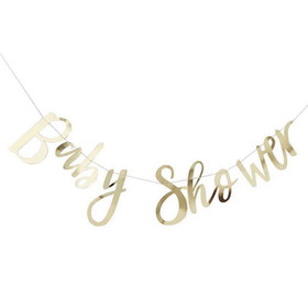 Ginger Ray PY163221 Backdrop - Baby Shower - Gold
