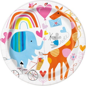 Unique Industries PY163325 Zoo Baby 9" Lunch Plate (8) - NS
