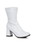 Ellie Shoes E300Ziggy Adult White Mid Calf Patent Gogo Boots - 6