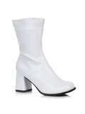 Ellie Shoes E300Ziggy Adult White Mid Calf Patent Gogo Boots - 6