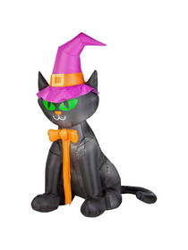 Gemmy Industiries GE224141 6.5 Foot Cat With Hat Airblown Inflatable - NS