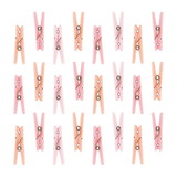 Amscan PY163931 Pink Multi Baby Shower Clothespin Favors