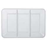 Amscan PY164122 Clear Compartment Serving Tray